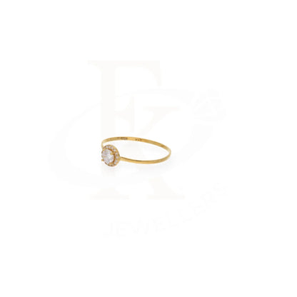 Gold Round Rose Cut Solitaire Ring 21Kt - Fkjrn21Km7988 Rings