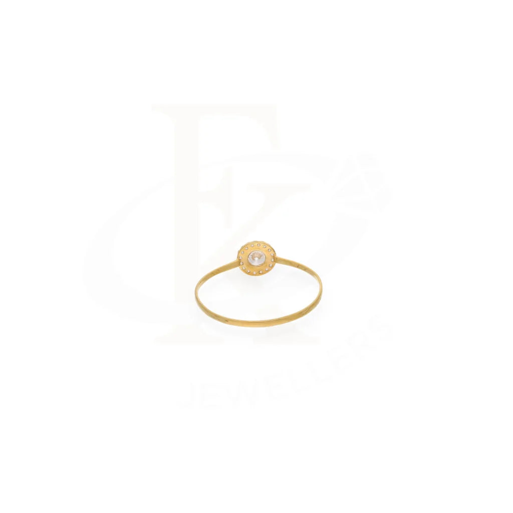 Gold Round Rose Cut Solitaire Ring 21Kt - Fkjrn21Km7988 Rings