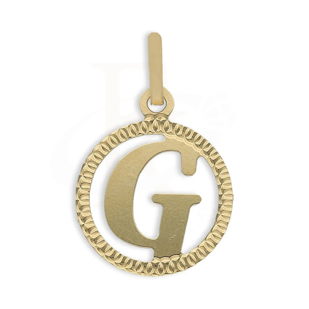 Gold Round Shaped Alphabet Pendant 18Kt - Fkjpnd18K5243 G / 1.000 Gram Pendants