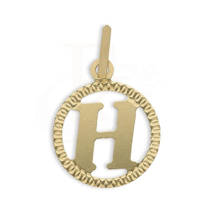 Gold Round Shaped Alphabet Pendant 18Kt - Fkjpnd18K5243 H / 1.040 Gram Pendants