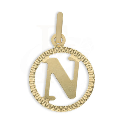 Gold Round Shaped Alphabet Pendant 18Kt - Fkjpnd18K5243 N / 0.840 Gram Pendants