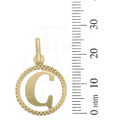 Gold Round Shaped Alphabet Pendant 18Kt - Fkjpnd18K5243 Pendants