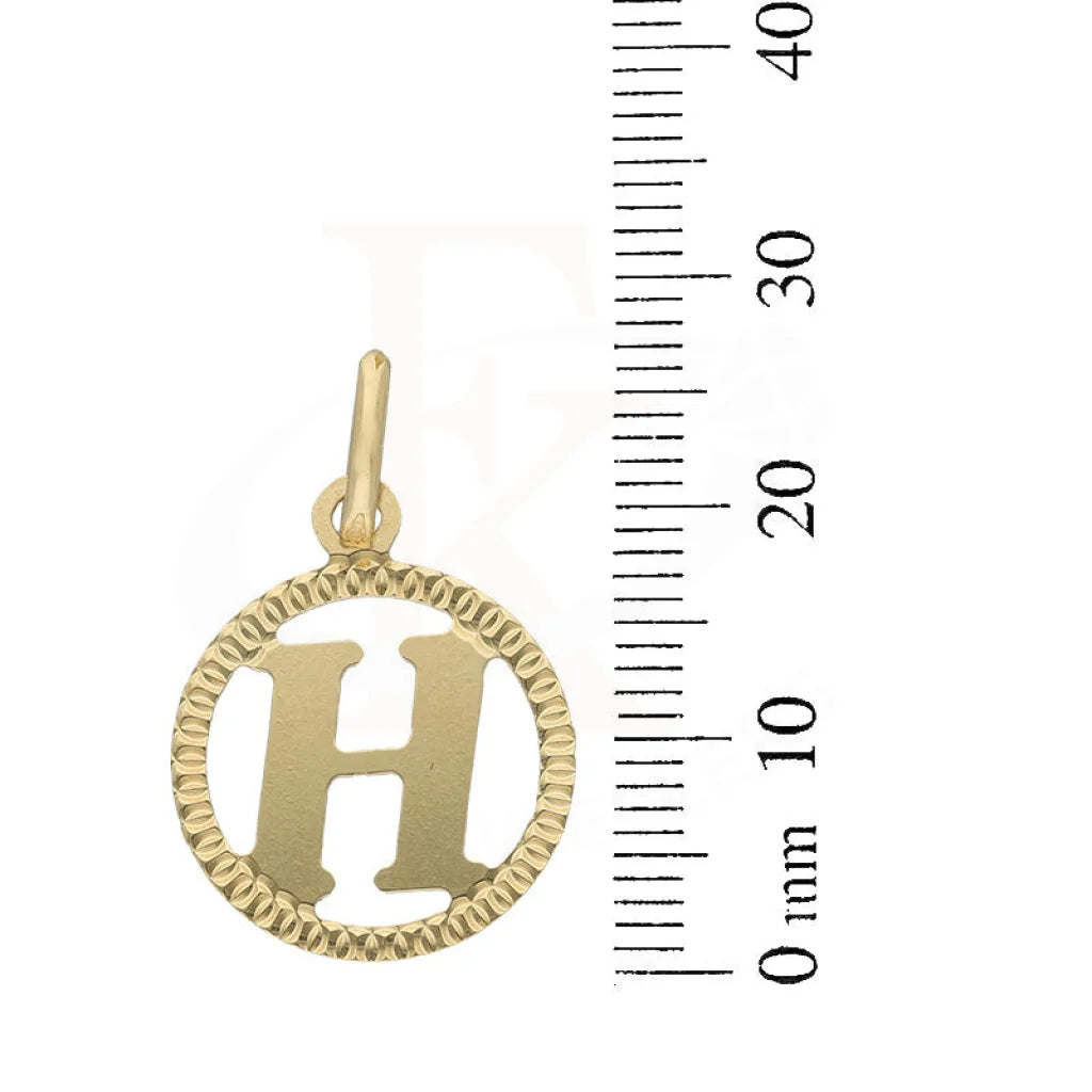 Gold Round Shaped Alphabet Pendant 18Kt - Fkjpnd18K5243 Pendants