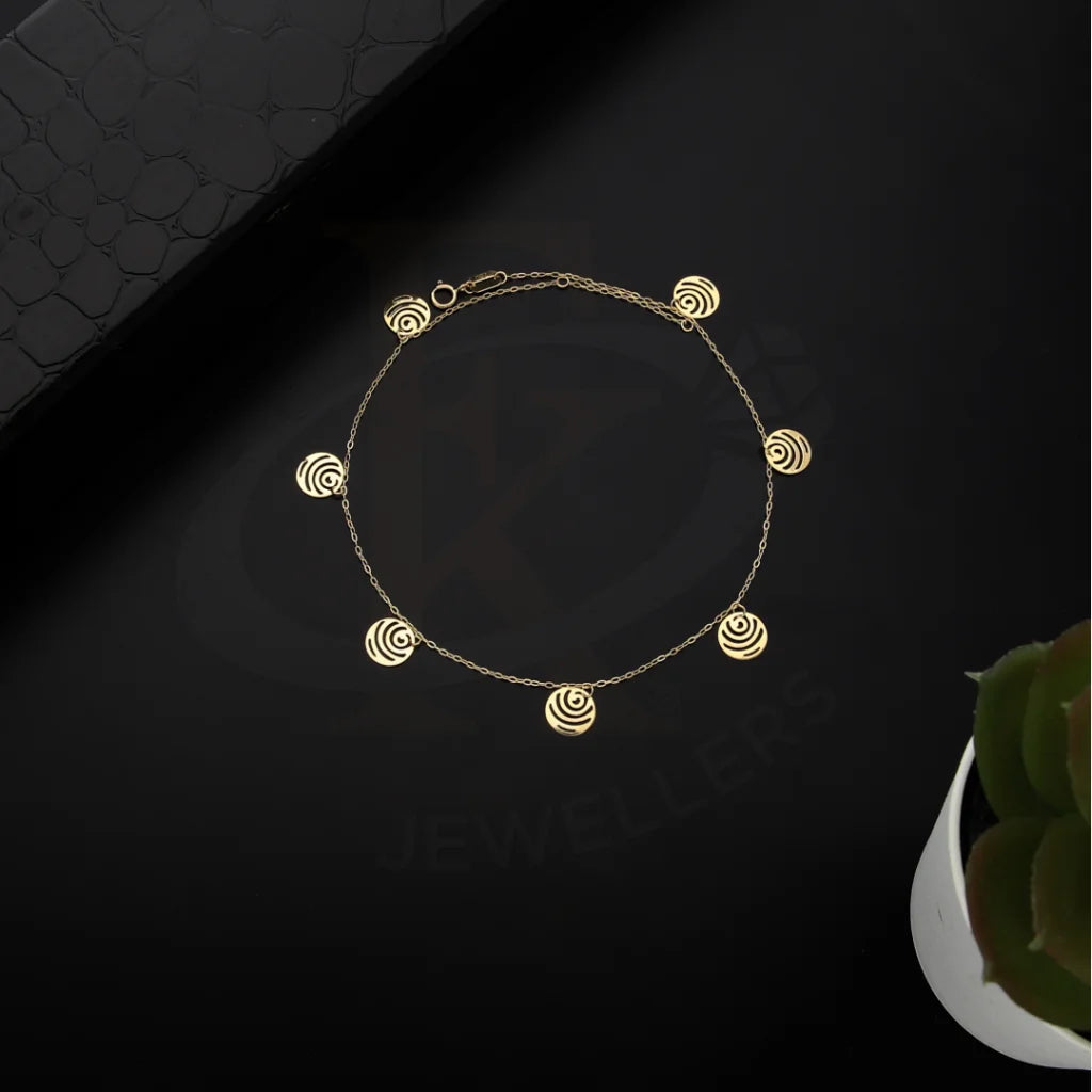 Gold Round Shaped Anklet 18Kt - Fkjankl18K7795 Anklets