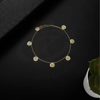 Gold Round Shaped Anklet 18Kt - Fkjankl18K7795 Anklets