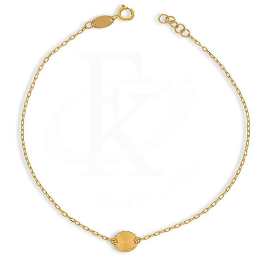Gold Round Shaped Bracelet 21Kt - Fkjbrl21K2943 Bracelets