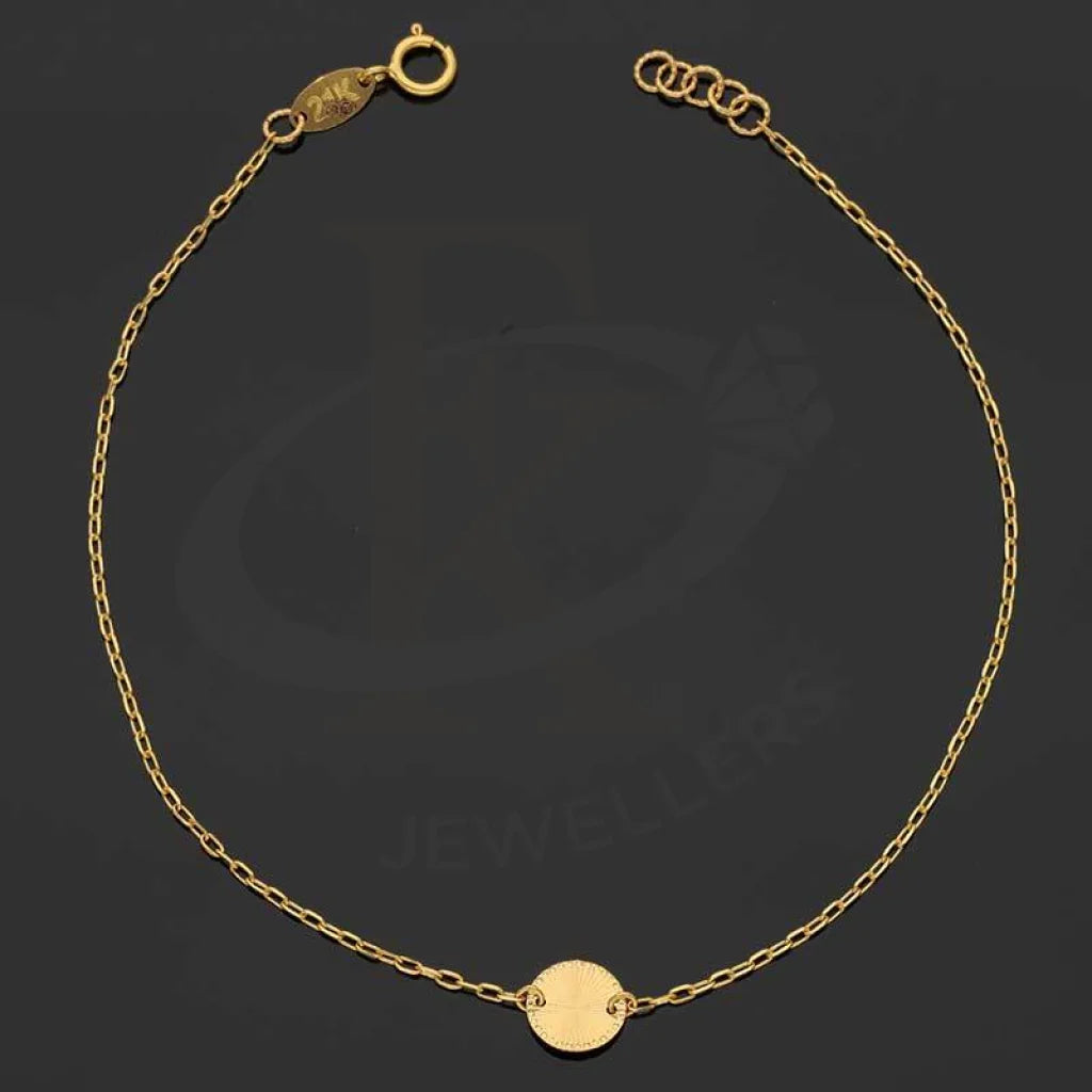 Gold Round Shaped Bracelet 21Kt - Fkjbrl21K2943 Bracelets