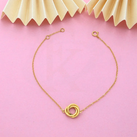 Gold Round Shaped Bracelet 21Kt - Fkjbrl21K7818 Bracelets