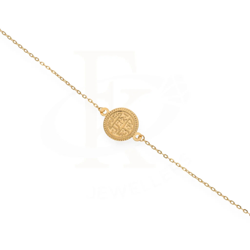 Gold Round Shaped Coin Bracelet 21Kt - Fkjbrl21Km8212 Bracelets