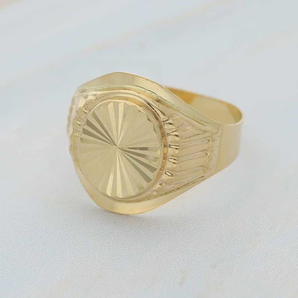 Gold Round Shaped Mens Ring 18Kt - Fkjrn18K3812 Rings