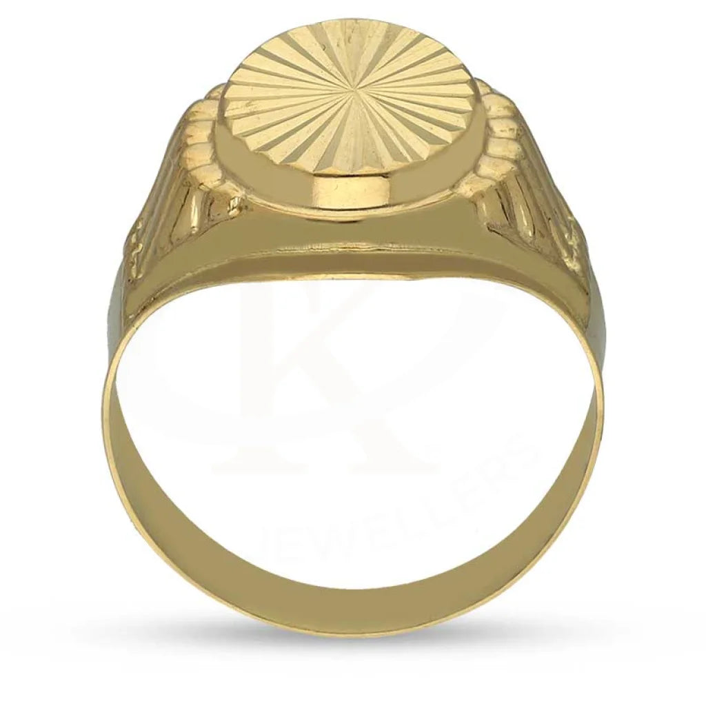 Gold Round Shaped Mens Ring 18Kt - Fkjrn18K3812 Rings