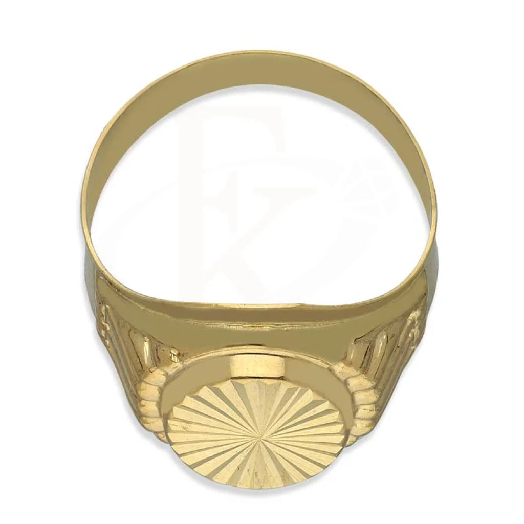 Gold Round Shaped Mens Ring 18Kt - Fkjrn18K3812 Rings