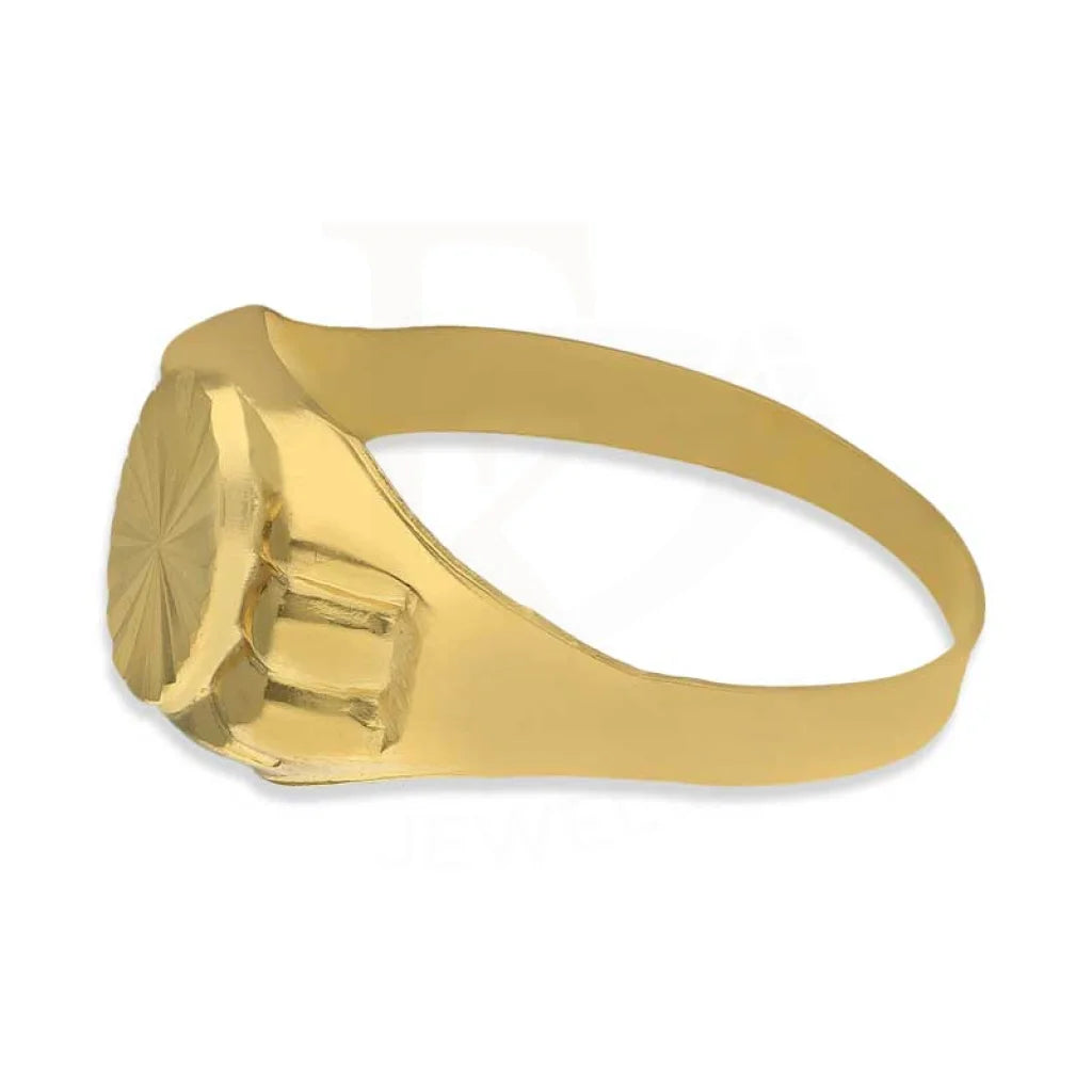 Gold Round Shaped Mens Ring 18Kt - Fkjrn18K3815 Rings