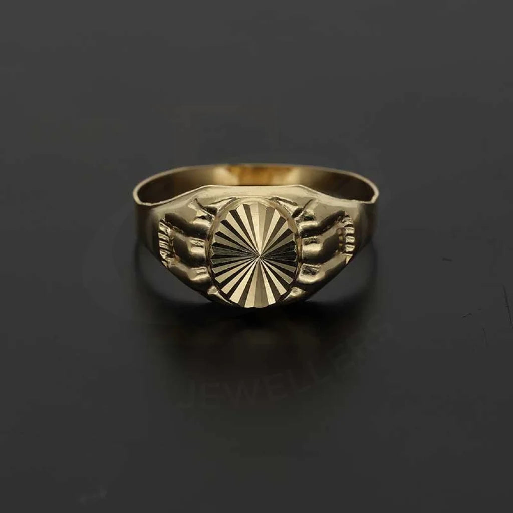 Gold Round Shaped Mens Ring 18Kt - Fkjrn18K3815 Rings