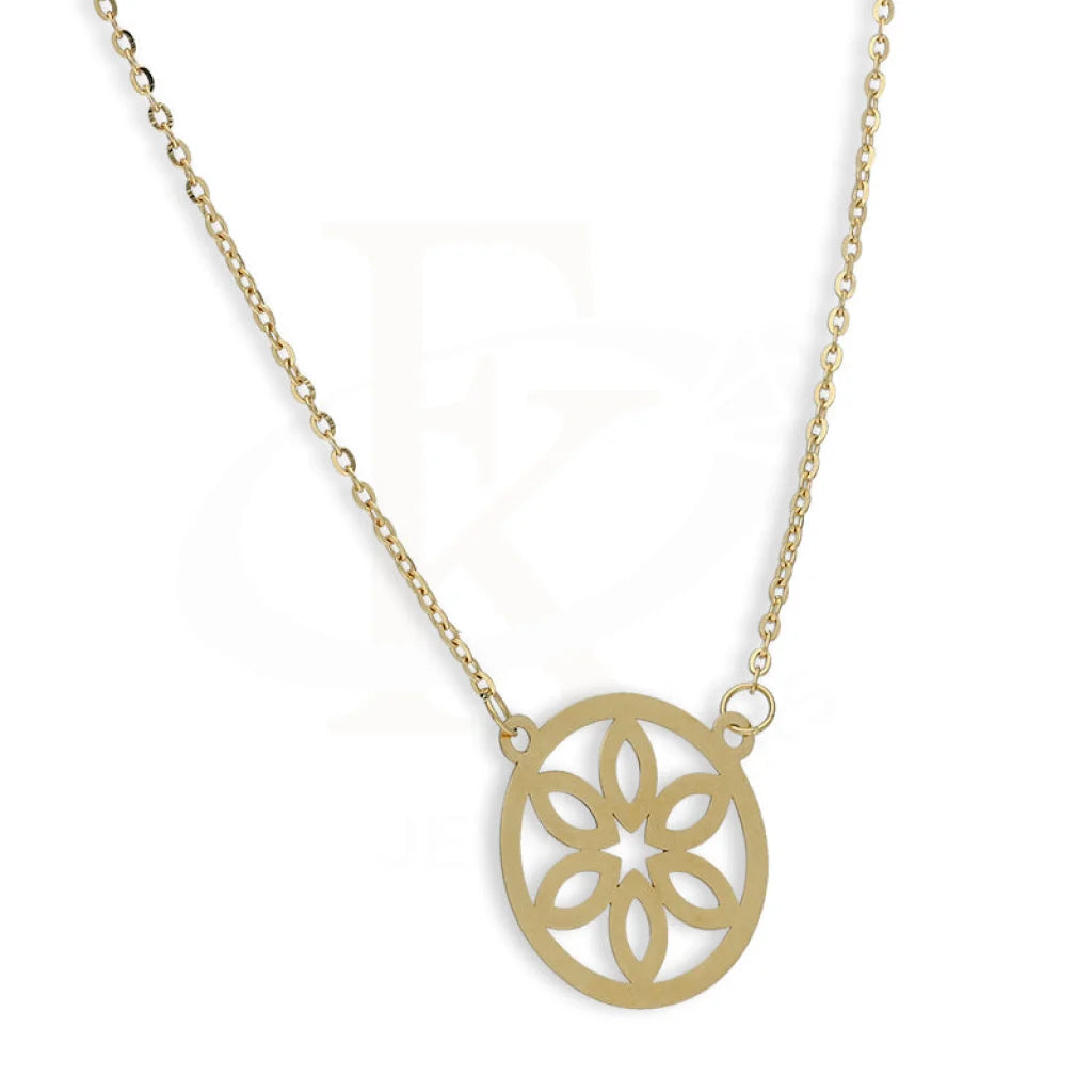 Gold Round Shaped Necklace 18Kt - Fkjnkl18K5279 Necklaces