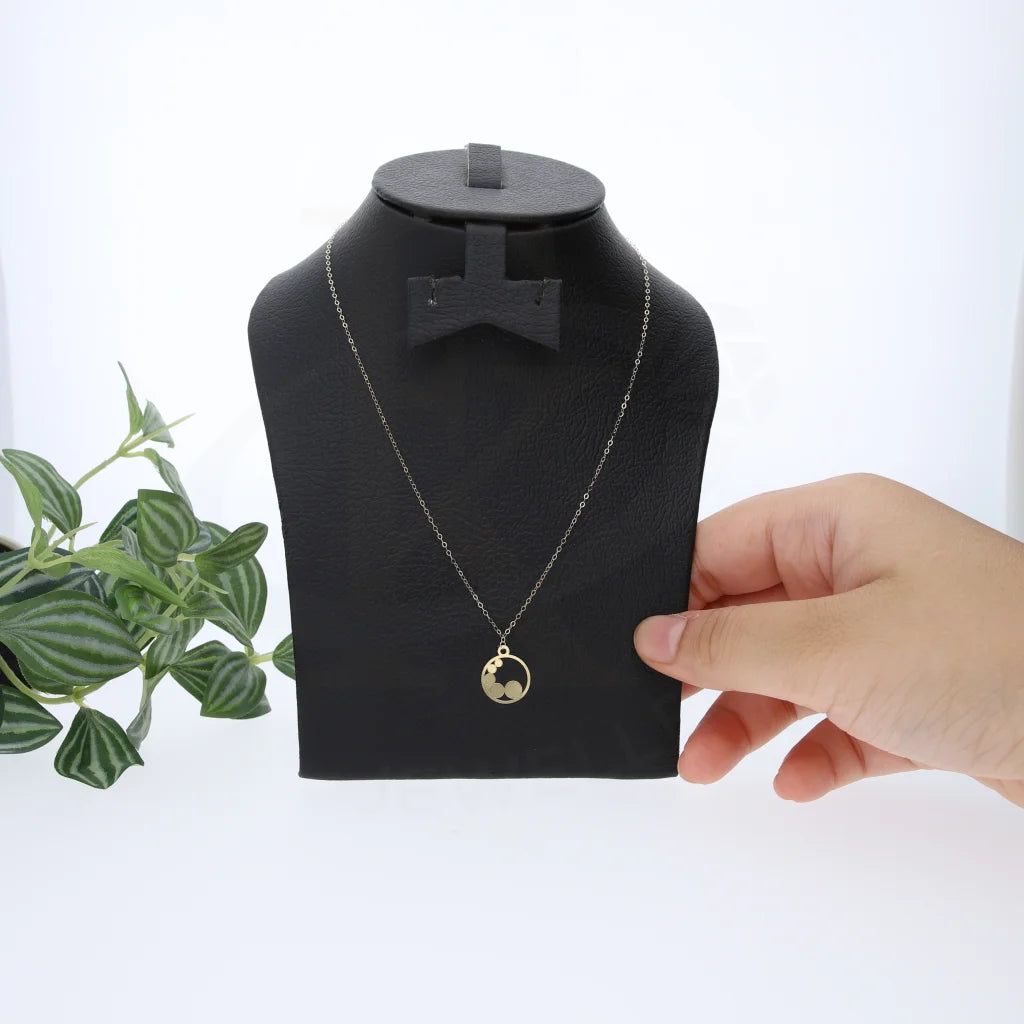 قلادة ذهبية مستديرة الشكل عيار 18 قيراطًا - Fkjnkl18Km5291