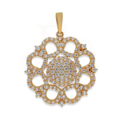 Gold Round Shaped Pendant 21Kt - Fkjpnd21K2944 Pendants