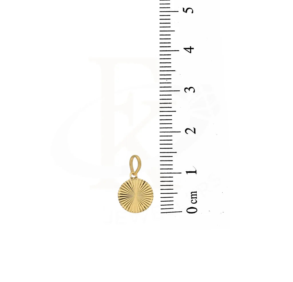 Gold Round Shaped Pendant 21Kt - Fkjpnd21K3069 Pendants