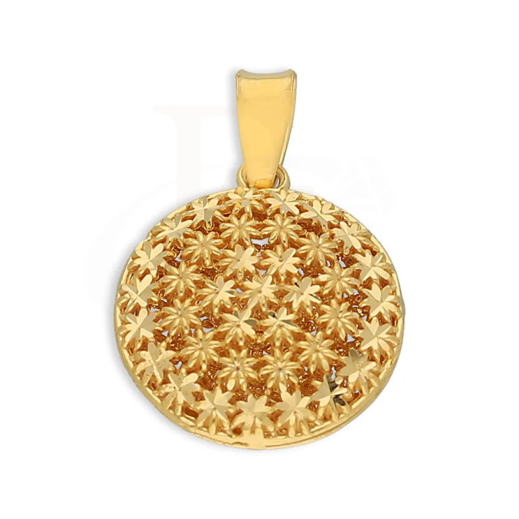 Gold Round Shaped Pendant 21Kt - Fkjpnd21K5127 Pendants