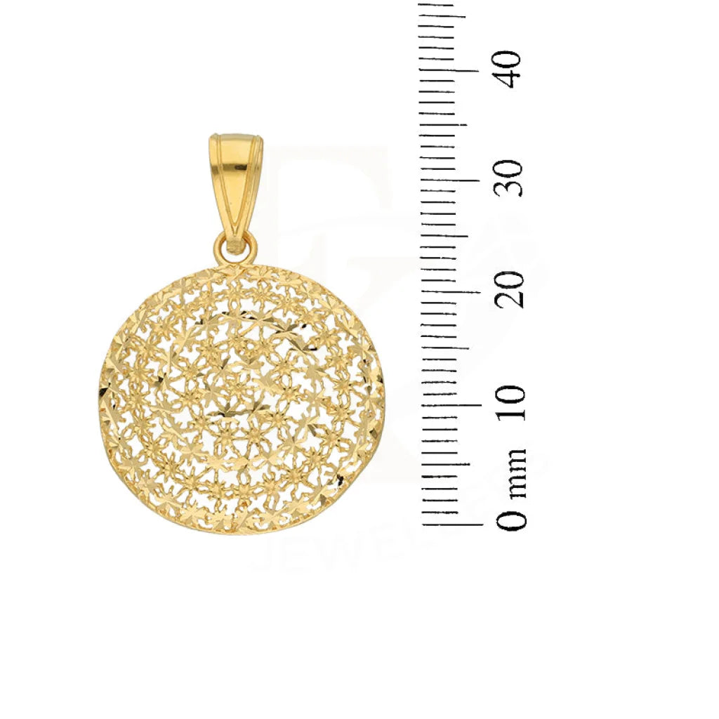 Gold Round Shaped Pendant 21Kt - Fkjpnd21K5130 Pendants