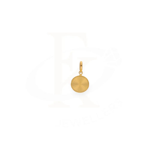 Gold Round Shaped Pendant 21Kt - Fkjpnd21K7580 Pendants