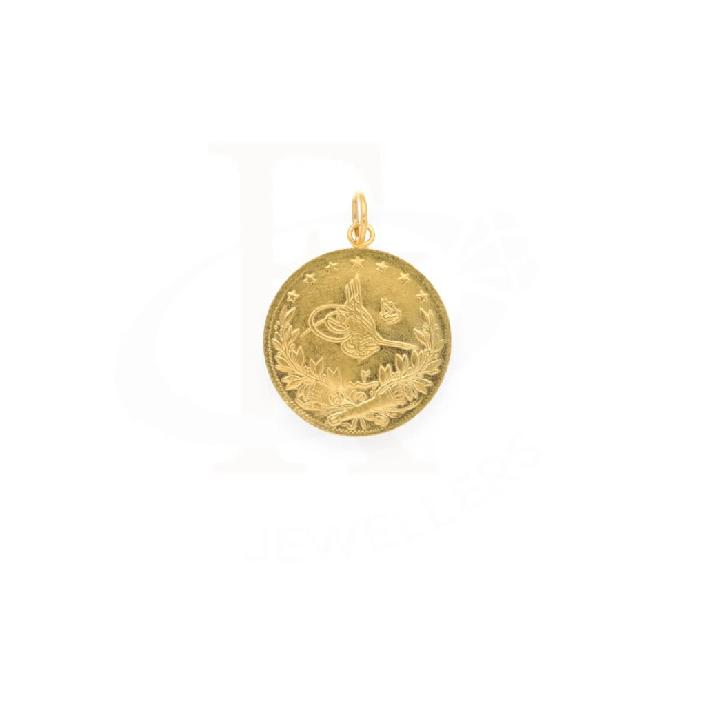 Gold Round Shaped Pendant 21Kt - Fkjpnd21K7699 Pendants