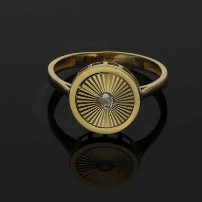 Gold Round Shaped Ring 18Kt - Fkjrn18K3788 Rings