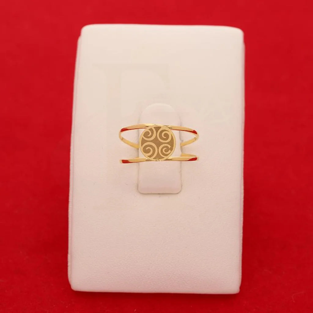 Gold Round Shaped Ring 21Kt - Fkjrn21K2856 Rings