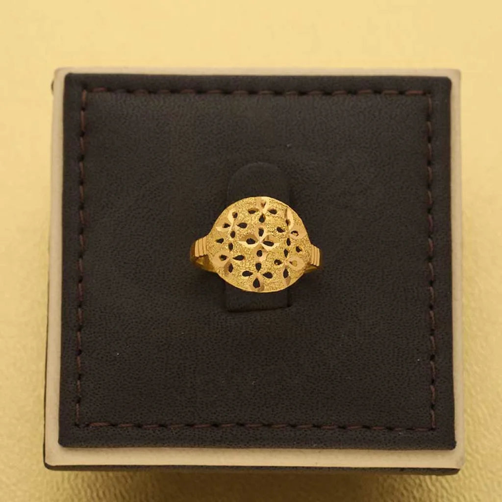 Gold Round Shaped Ring 22Kt - Fkjrn22K3665 Rings