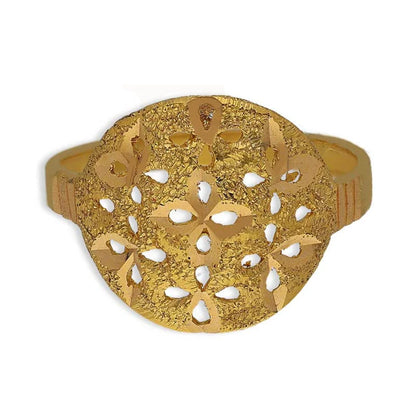 Gold Round Shaped Ring 22Kt - Fkjrn22K3665 Rings