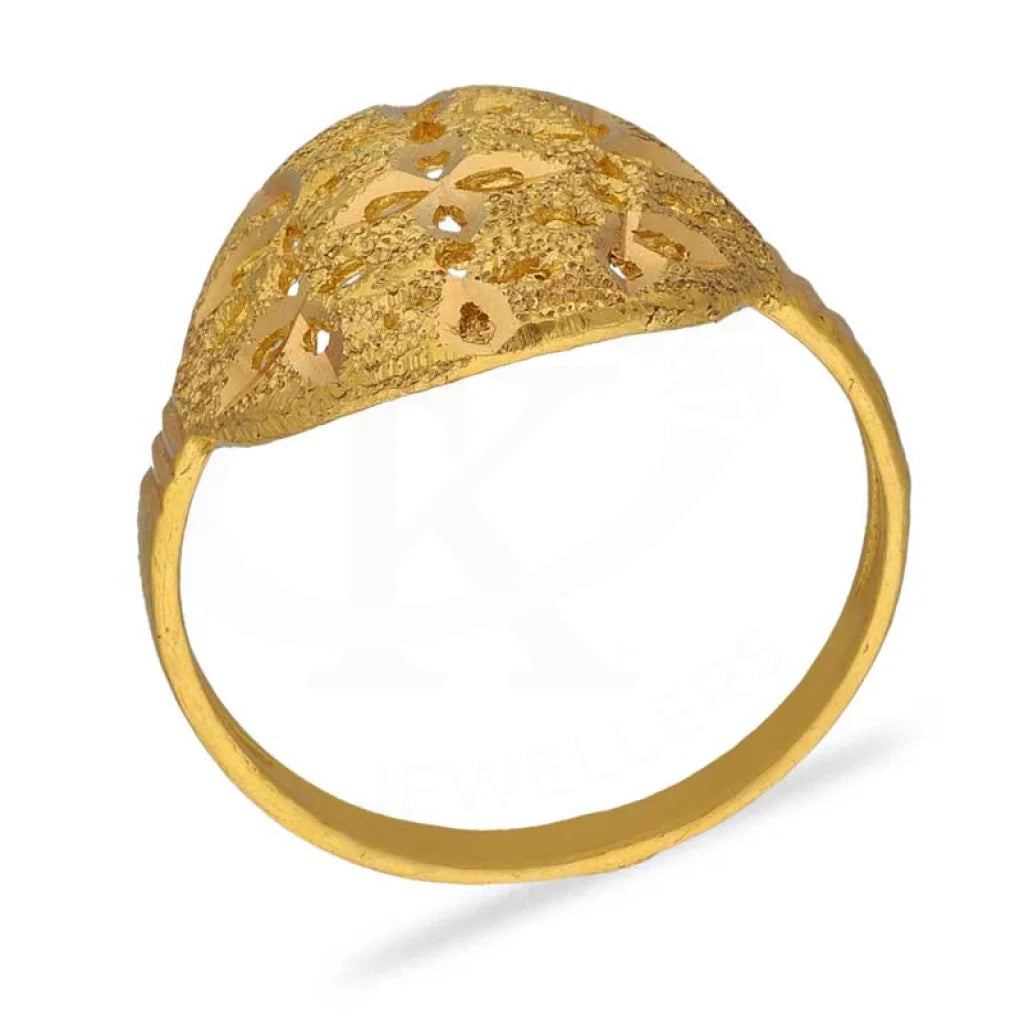 Gold Round Shaped Ring 22Kt - Fkjrn22K3665 Rings