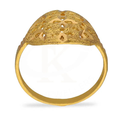 Gold Round Shaped Ring 22Kt - Fkjrn22K3665 Rings