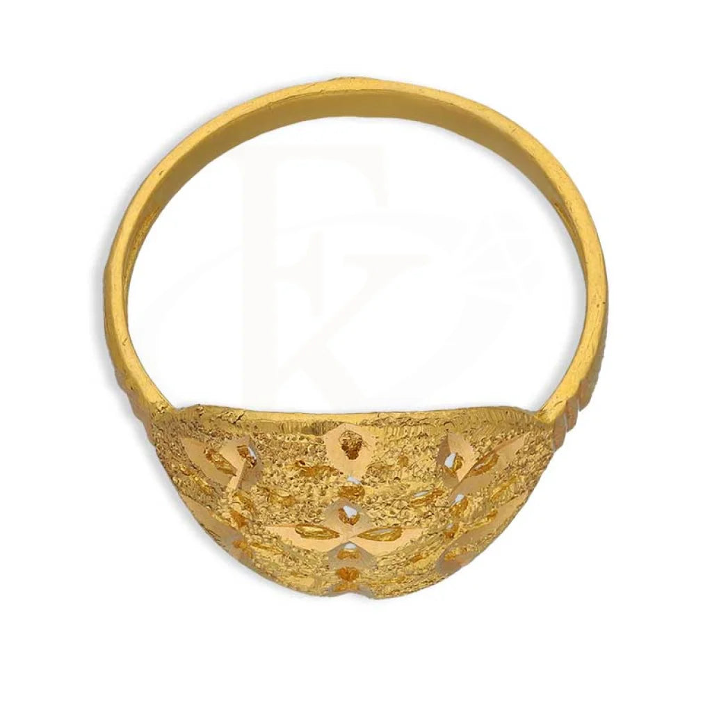 Gold Round Shaped Ring 22Kt - Fkjrn22K3665 Rings