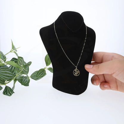 Gold Round Shaped With Flowers Necklace 18Kt - Fkjnkl18Km5298 Necklaces