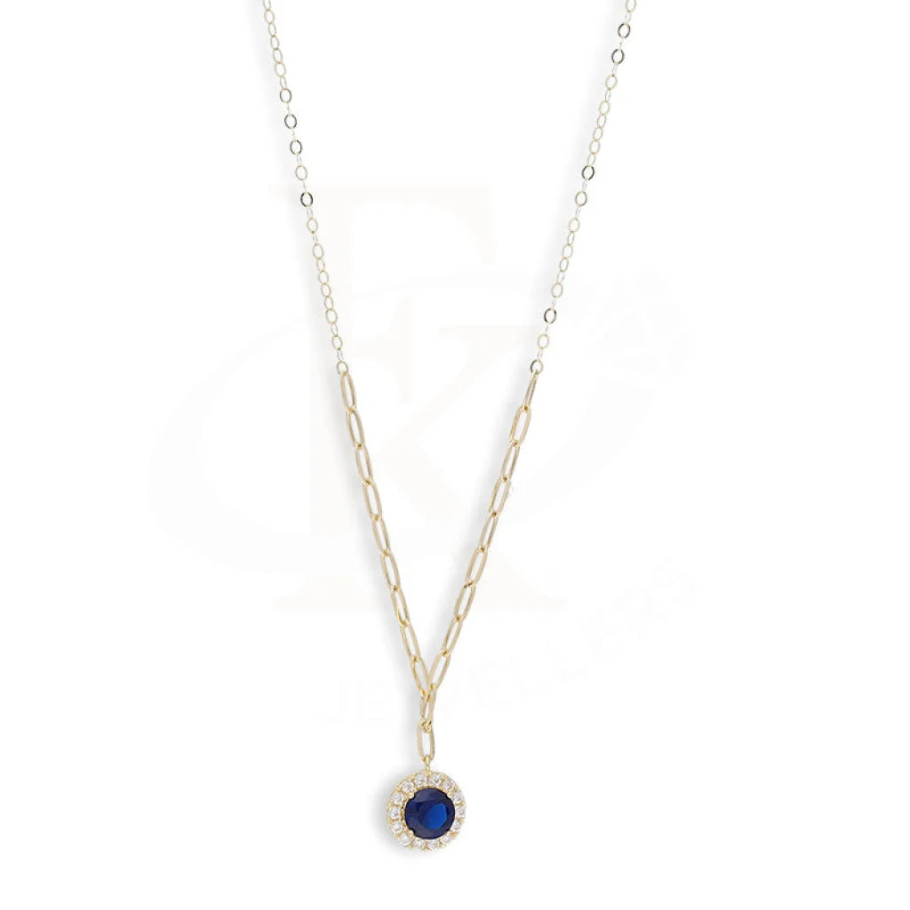 Gold Round Solitaire Necklace 18Kt - Fkjnkl18Km5353 Necklaces