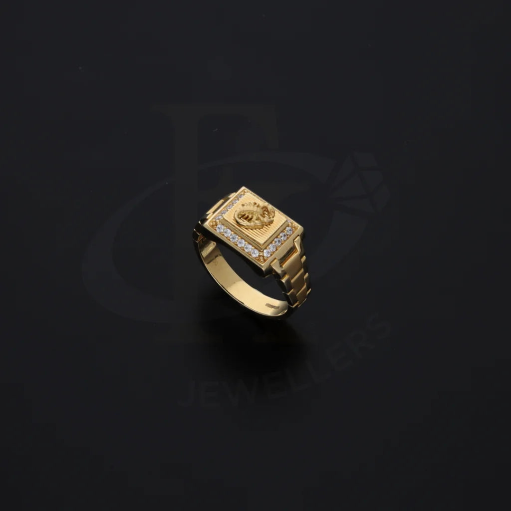 Gold Scorpion Shaped Movable Watch Strap Ring 18Kt - Fkjrn18K7877 Rings