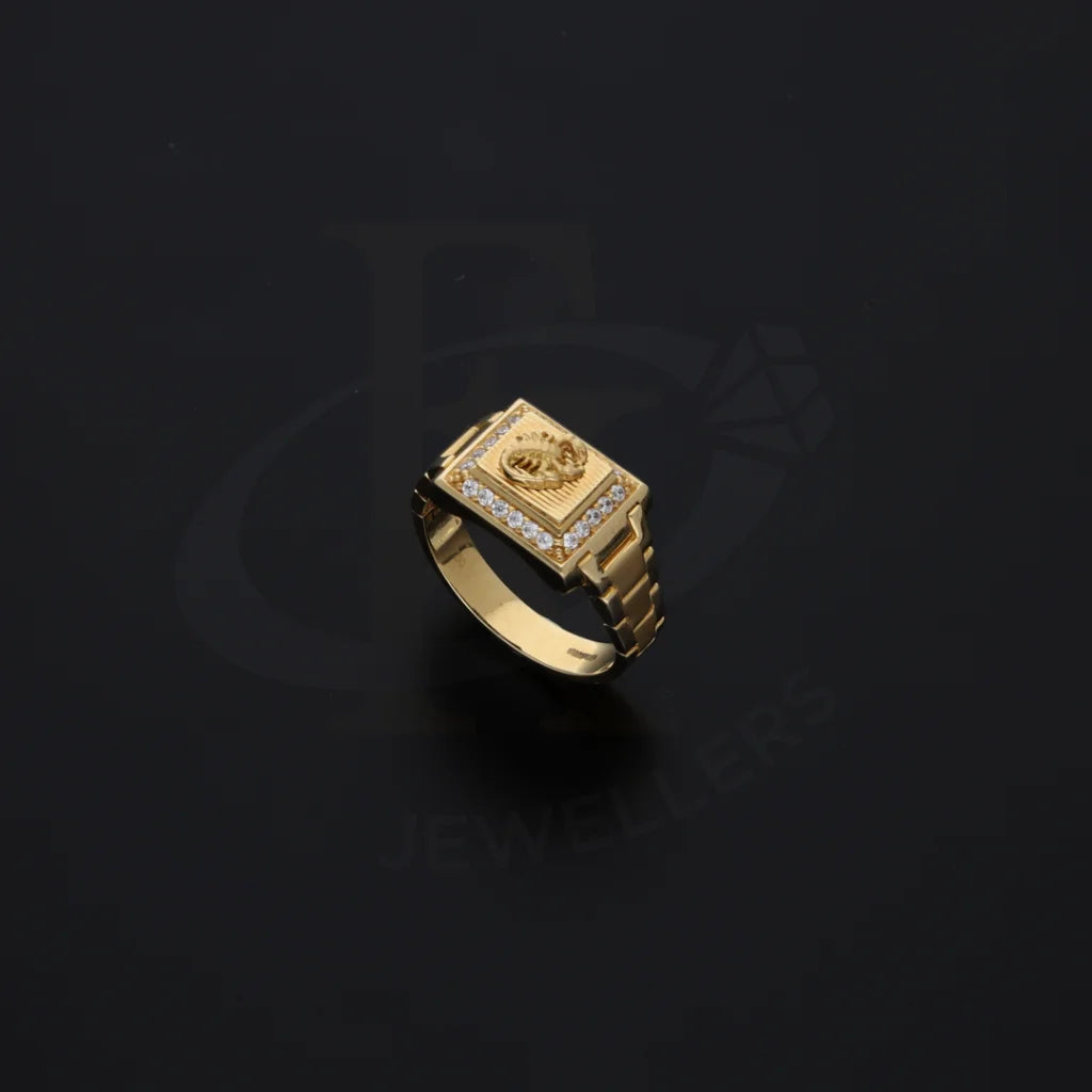 Gold Scorpion Shaped Watch Strap Ring 18Kt - Fkjrn18K7875 Rings