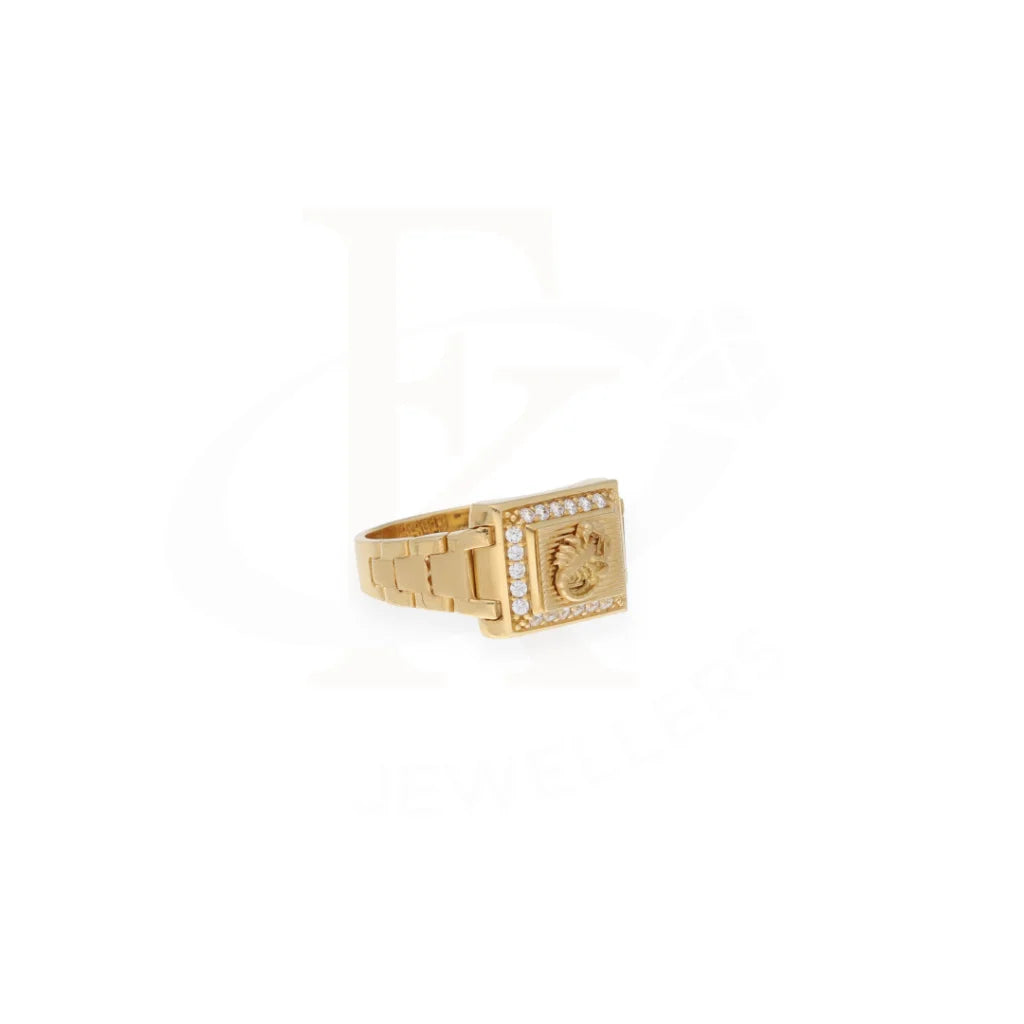 Gold Scorpion Shaped Watch Strap Ring 18Kt - Fkjrn18K7875 Rings