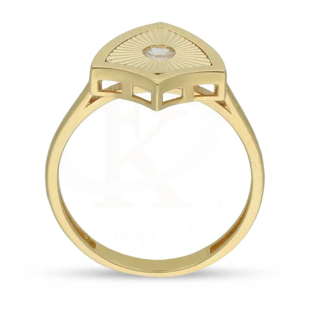 Gold Shield Shaped Ring 18Kt - Fkjrn18K3793 Rings