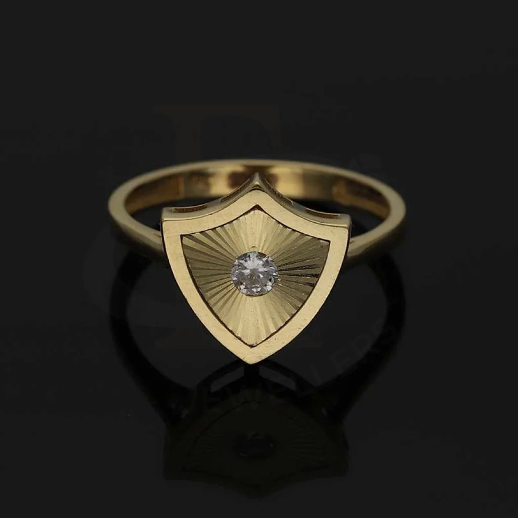 Gold Shield Shaped Ring 18Kt - Fkjrn18K3793 Rings