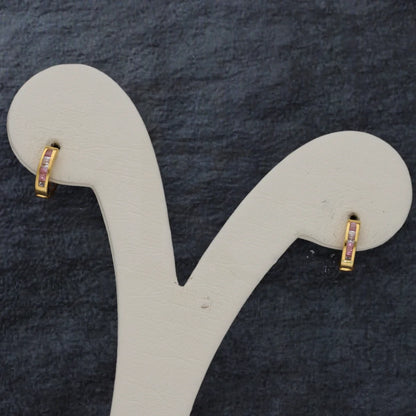 Gold Shiny Hoop Earrings 21Kt - Fkjern21Km8519