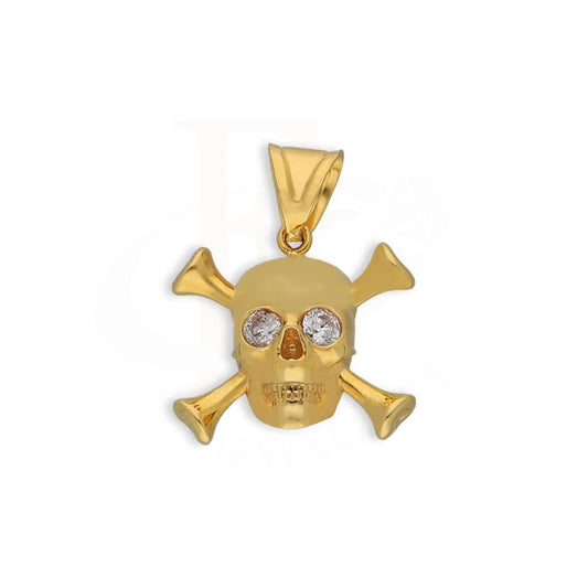 Gold Skull & Cross Bones Pendant 22Kt - Fkjpnd22K5622 Pendants