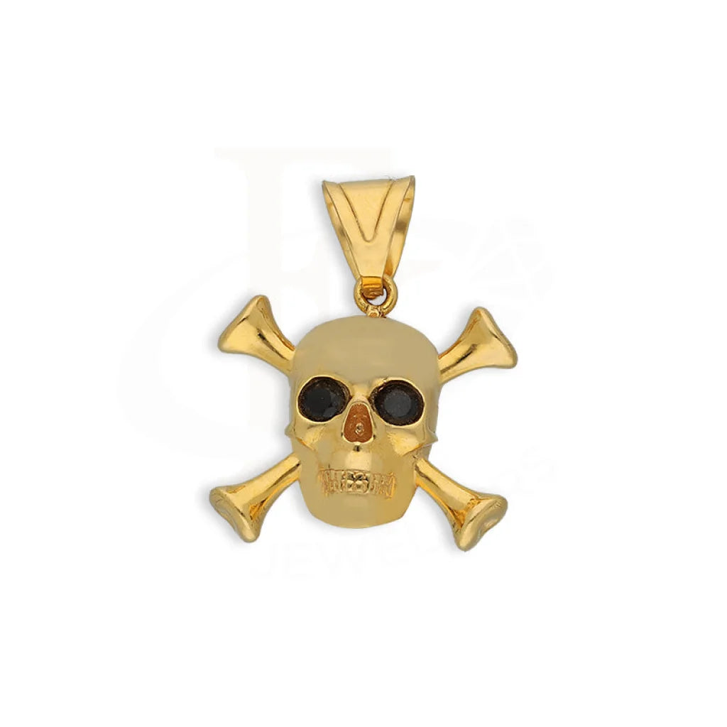 Gold Skull & Cross Bones Pendant 22Kt - Fkjpnd22K5623 Pendants