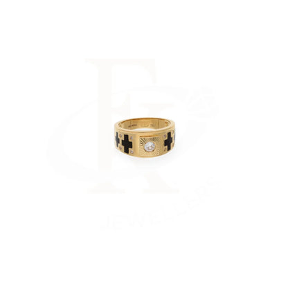 Gold Solitaire Cross Ring 18Kt - Fkjrn18K7869 Rings