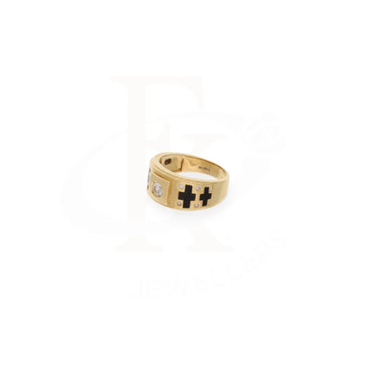 Gold Solitaire Cross Ring 18Kt - Fkjrn18K7869 Rings