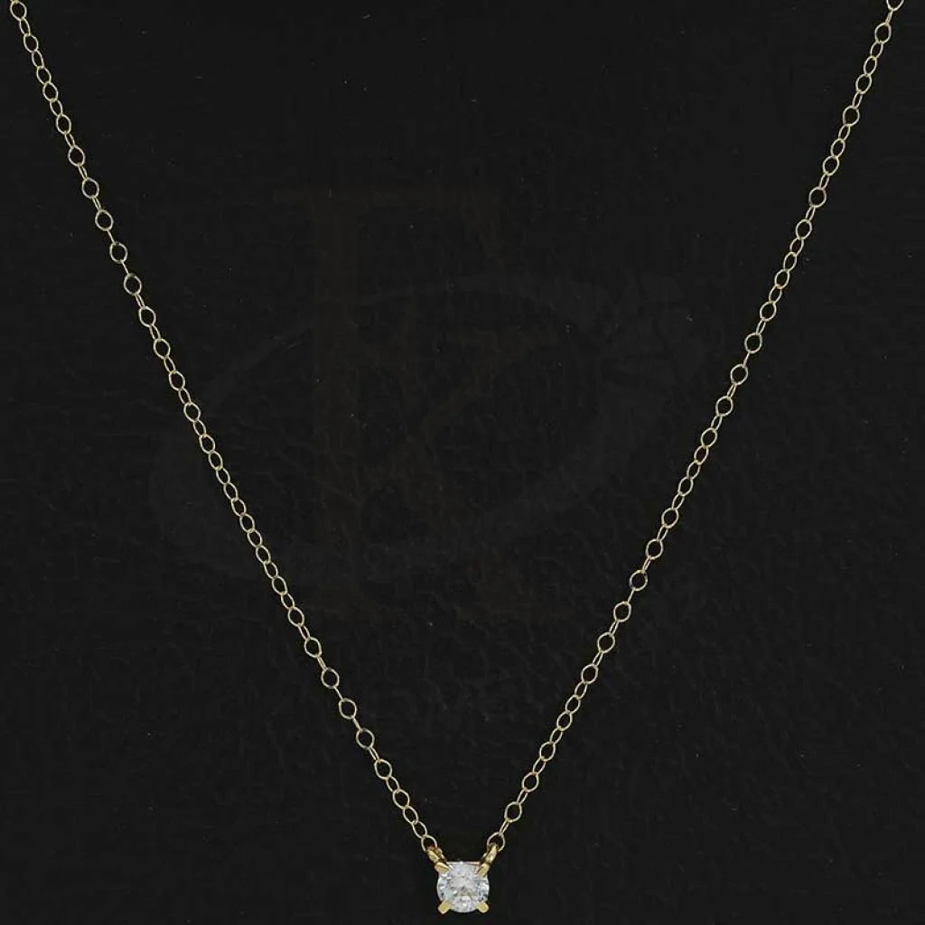 Gold Solitaire Necklace 18K - Fkjnkl18K2693 Necklaces