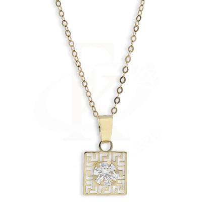 Gold Solitaire Pendant Set (Necklace And Earrings) 18Kt - Fkjnklst18K5584 Sets