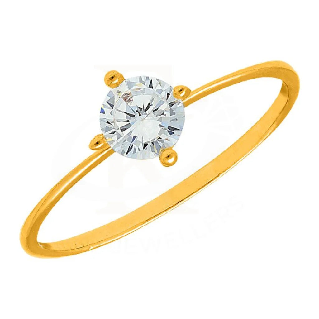 Gold Solitaire Ring 18Kt - Fkjrn1302 Rings