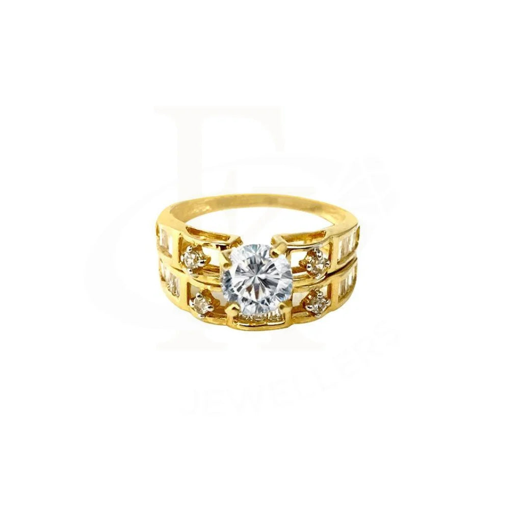 Gold Solitaire Ring 18Kt - Fkjrn1465 Rings