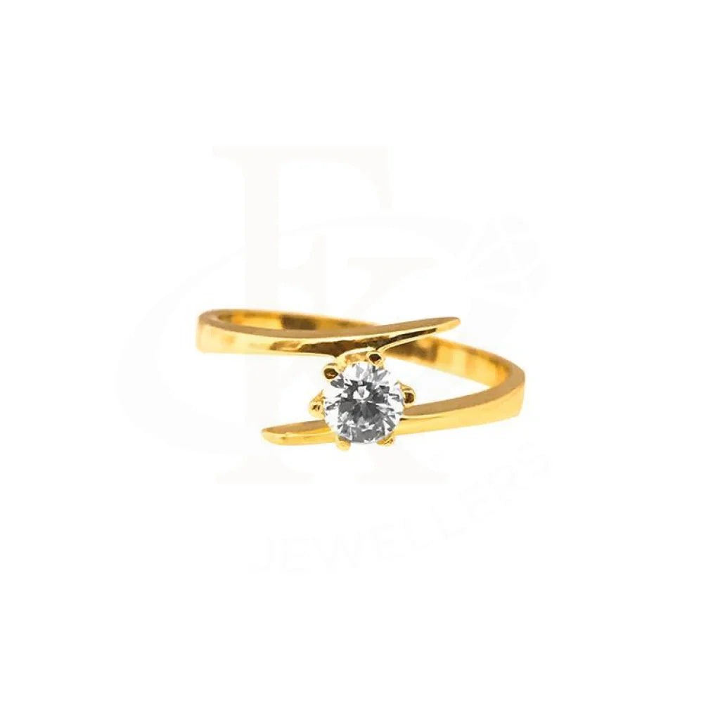 Gold Solitaire Ring 18Kt - Fkjrn1504 Rings